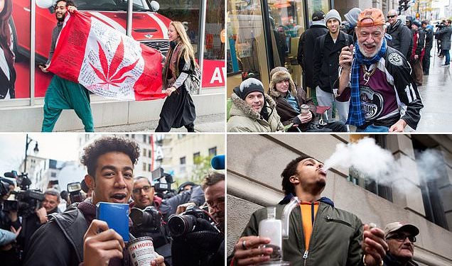 Discover Canadians Celebrating Their First Day Of Legal Cannabis Use