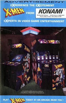 X-Men arcade game advertisement