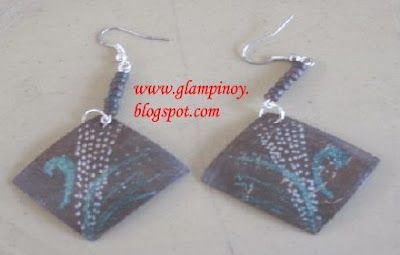 earrings from coconut shell