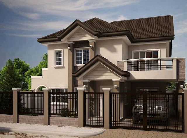 Desain rumah mewah minimalis modern 2 lantai