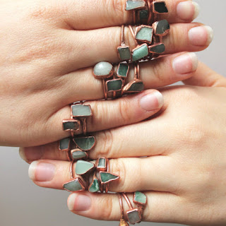 seventh anniversary copper jewelry rings