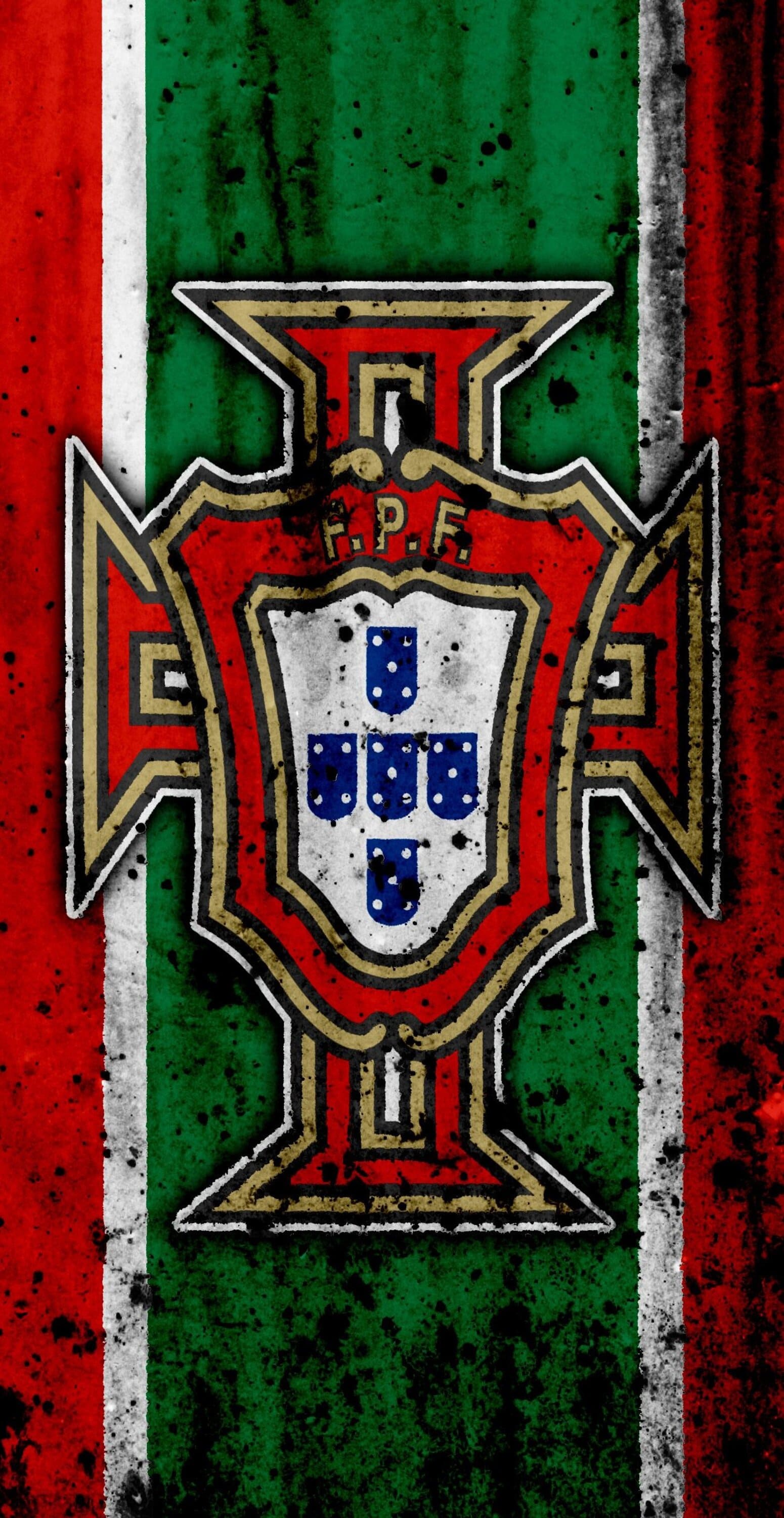 خلفية شعار منتخب البرتغال فخم للجوال بجودة 4K