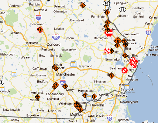 NH DOT Road Report Map