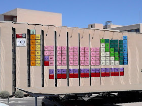 Tabla periódica en la fachada de la Facultad de Químicas (UMU)