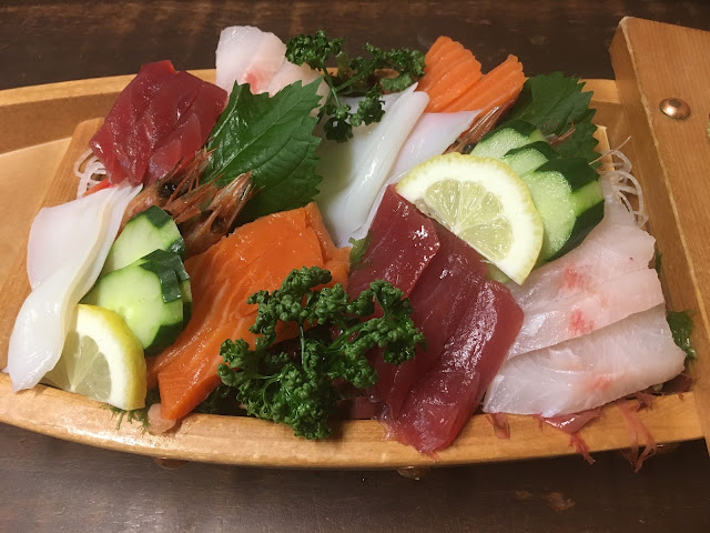 Sashimi boat prime (plum) @ Hamanoya(浜之家) in Okinawa, Japan