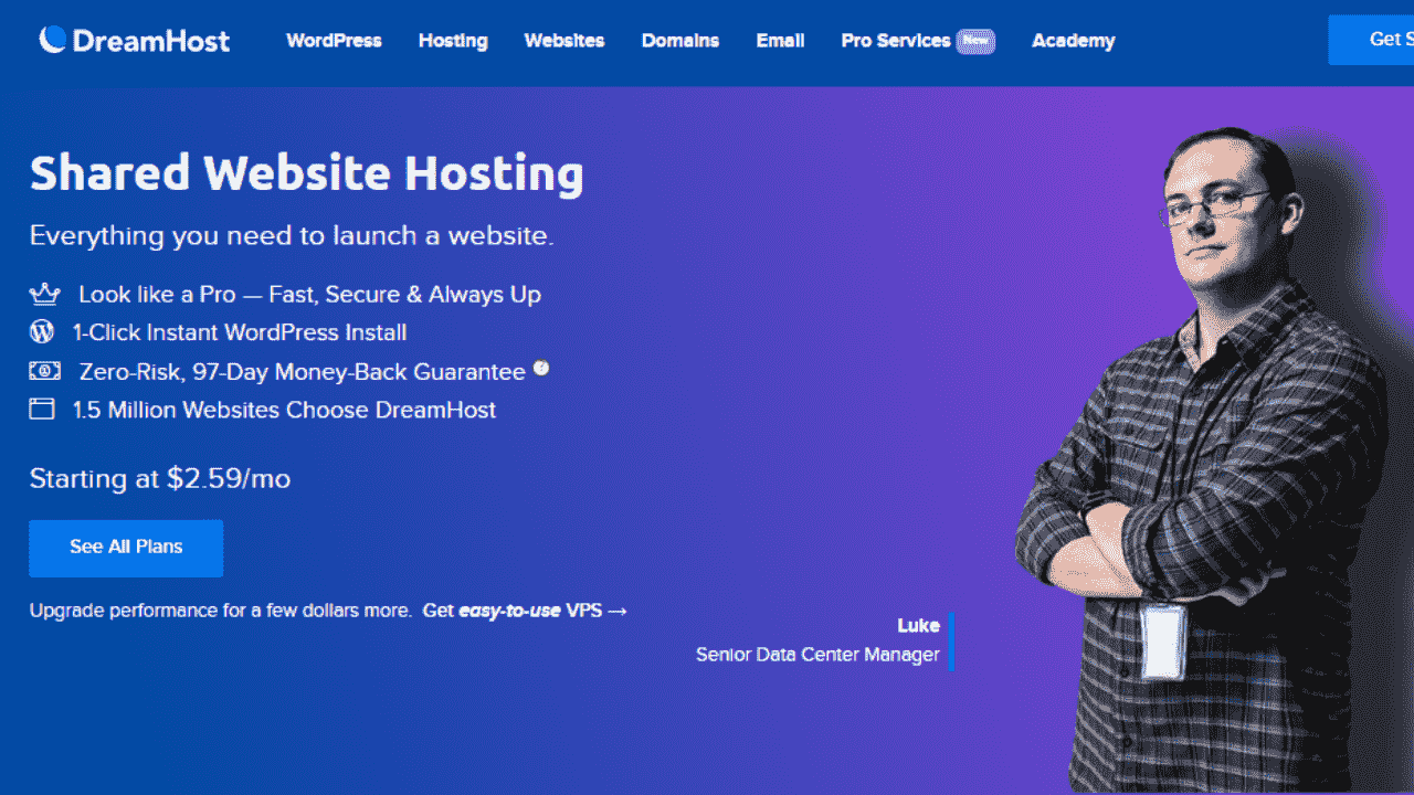 DreamHost Most Reliable Web Hosting Provider