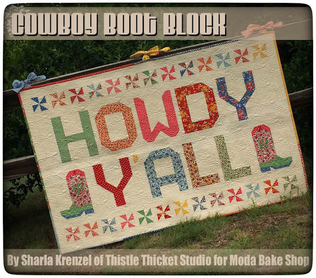 Howdy Y'all Quilt by Thistle Thicket Studio for Moda Bake Shop. www.thistlethicketstudio.com