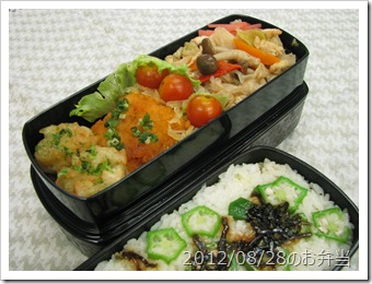しめじキャベツ煮弁当(2012/08/28)