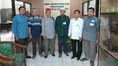 Pengurus Paguyupan Pedagang Bersatu ( P2B ) Mojosari melakukan audensi dengan Disperindag Kab. Mojokerto