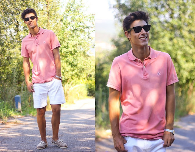 Look Masculino rosa com camisa polo (1)