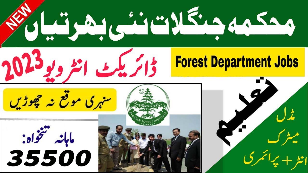 Forest and Wildlife Department Jobs 2023