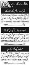 Electrician & Civilian Guard Jobs In Islamabad