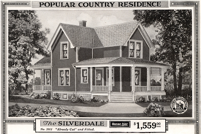 black and white catalog image, Sears Silverdale in 1918 Sears Modern Homes catalog