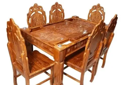 Wooden Dining Table Design Pictures - Dining Table Design Pictures 2023 New Handcrafted Dining Table Design - Table Design Pictures - NeotericiT.com