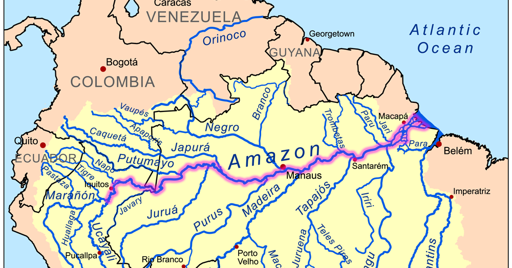 Online Maps Amazon River Map