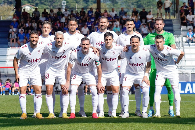 S. D. EIBAR. Temporada 2023-24. José Corpas. Matheus Pereira, Frederico Venâncio, Sergio Álvarez, Luca Zidane. Quique González, Stoichkov, Arnaitz Arbilla, Álvaro Tejero, José Ríos, Yanis Rahmani. S. D. AMOREBIETA 1 🆚 S. D. EIBAR 2 Domingo 08/10/2023, 14:00 horas. Campeonato de Liga de 2ª División, jornada 10. Bilbao, Vizcaya, Instalaciones de Lezama, campo 2: 2.331 espectadores. GOLES: ⚽1-0: 8’, Josué Dorrio. ⚽1-1: 12’, Yanis Rahmani. ⚽1-2: 90+2’, Ager Aketxe.