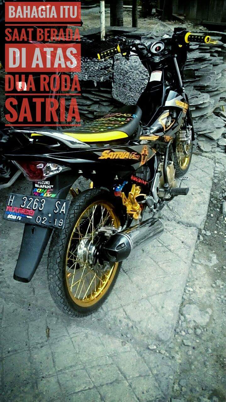 Kumpulan Kata-kata di Gambar Motor Satria Fu Lucu 