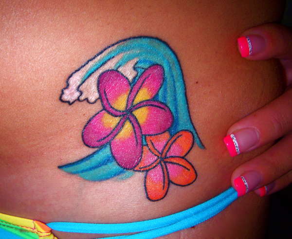 tropical flower tattoo. Hawaiian flower tattoo