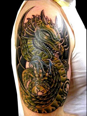 Arm Dragon Japanese Tattoo When the dragon is between the ages of one