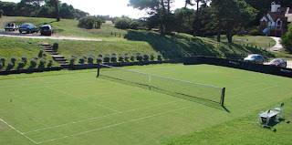 cancha de tenis, cesped, superficie