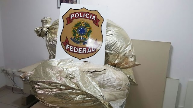 POLÍCIA FEDERAL E POLÍCIA RODOVIÁRIA FEDERAL PRENDE SUSPEITO POR TRÁFICO DE DROGAS E APREENDE 65KG DE MACONHA