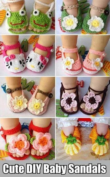 Cute DIY Crochet Baby Sandals