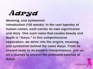 meaning of the name "Aarya"