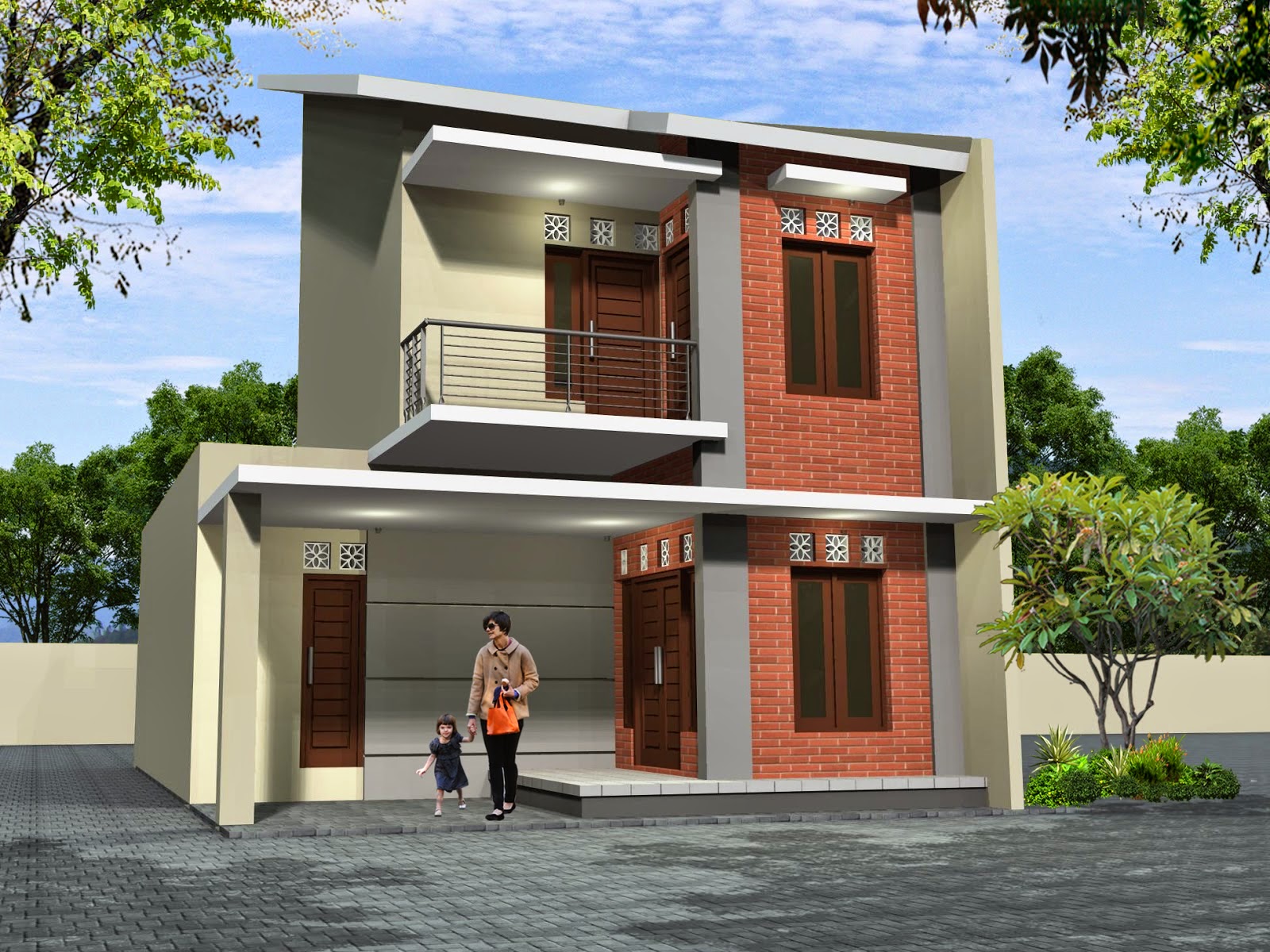 Contoh Rumah  Minimalis 2 Lantai Ukuran  6x15 Desain  Rumah  