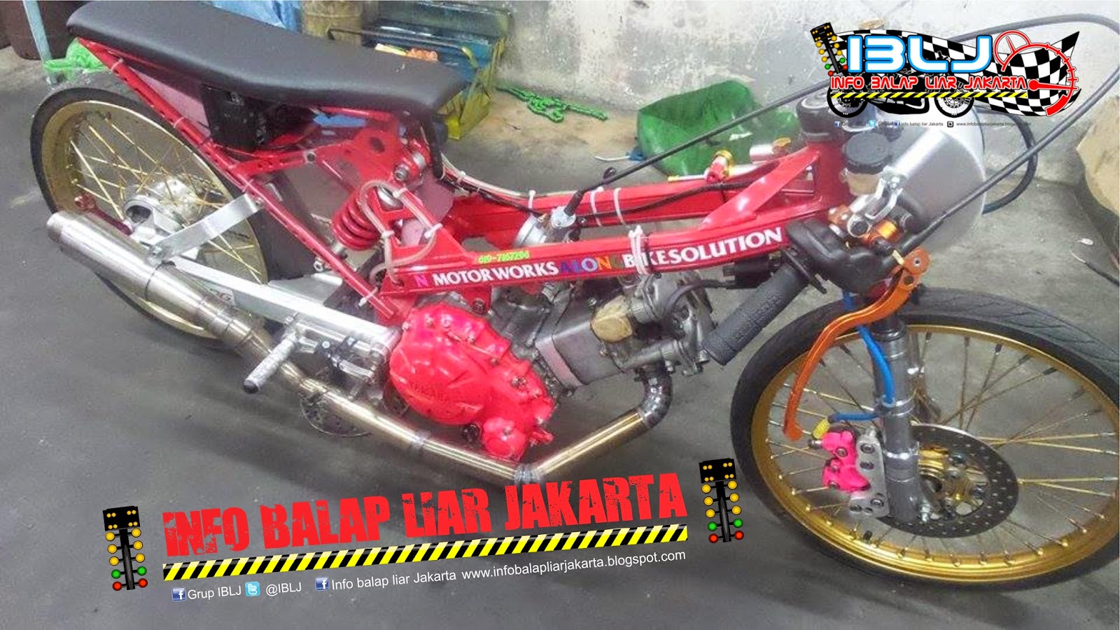 Motor Drag Ninja Jupiter MX 388 Cc Time 67 Detik Malaysia
