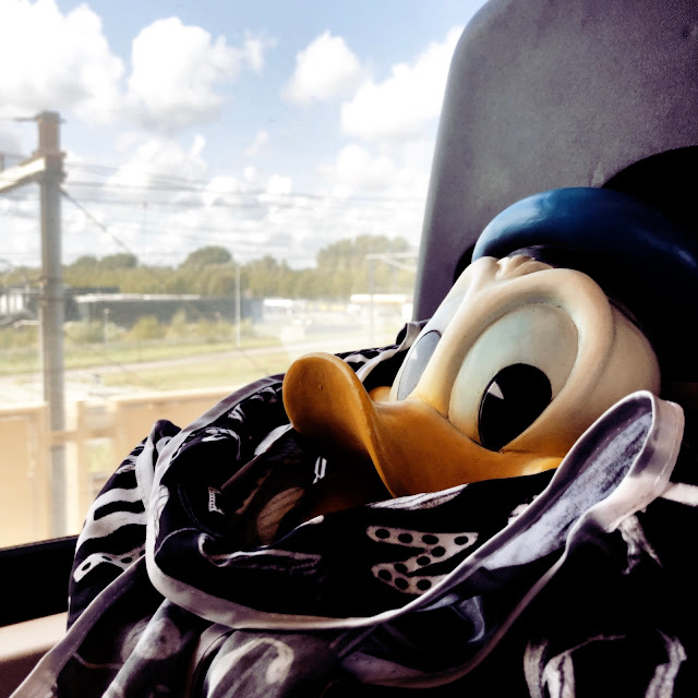 Donald Duck in de trein