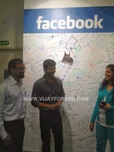 FACEBOOK INDIA HAS INVITED ILAYATHALAPATHY VIJAY TO THEIR  OFFICE