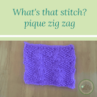 How to do pique zig zag stitch