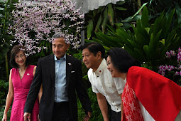 Ferdinand Marcos Jr with Halimah Yacob and Lee Hsien Loong Discuss South China Sea Issue