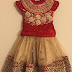 Gold Net Lehenga Pearl Blouse