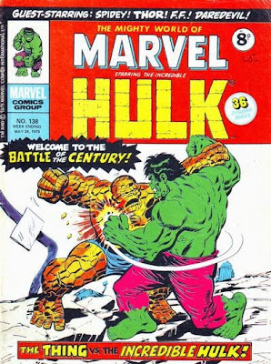 Mighty World of Marvel #138, Hulk vs Thing