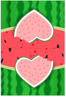 Watermelon Heart: Free Printable Candy Bar Labels.