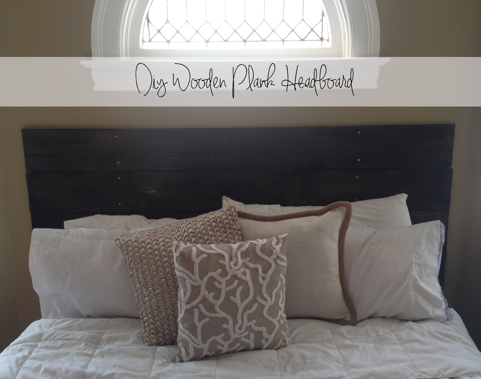 Wooden Plank  Domesticity: wood Headboard DIY Style plank diy headboard