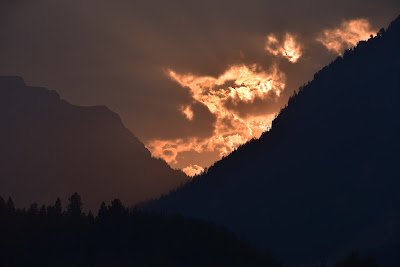 Sunset Great Trail Elkford British Columbia.