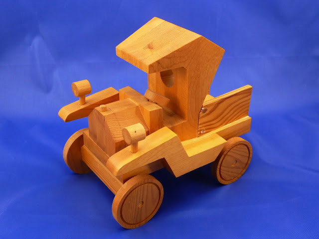 Left Front View - Wooden Toy Truck - Norm Marshall Model T Pickup Truck