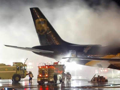 US passenger plane caught fire, 20 injured in stampede