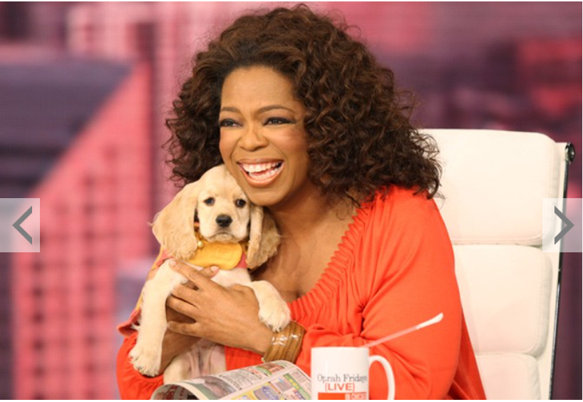 Oprah and her dog Sadie