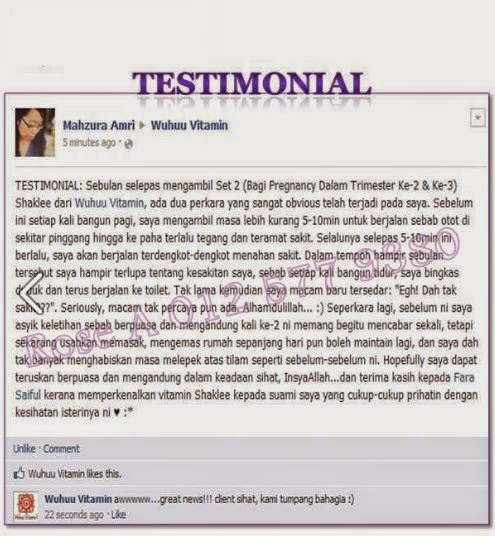 Testimoni Set Kehamilan Shaklee : Tiada lagi Sakit Otot 