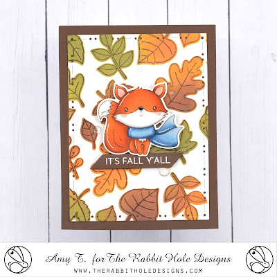 Fall Foxes Stamp and Die Set illustrated by Agota Pop, Falling Leaves Stamp and Stencil illustrated by Agota Pop, You've Been Framed - Layering Dies by The Rabbit Hole Designs #therabbitholedesignsllc #therabbitholedesigns #trhd