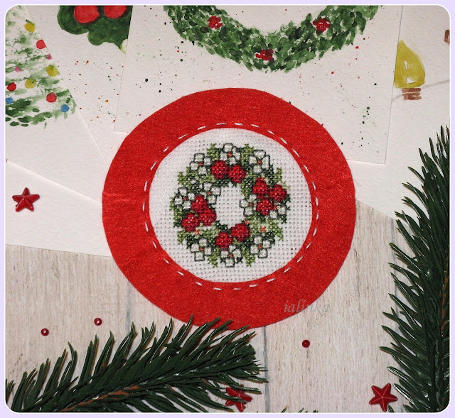  Card  design  "Christmas  Wreath"  Ellen  Maurer - Stroh.