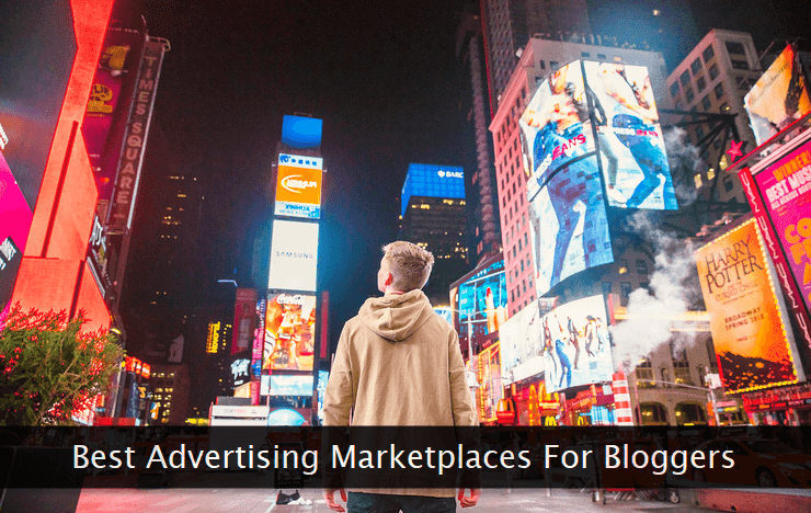 Neon light hoardings in the market