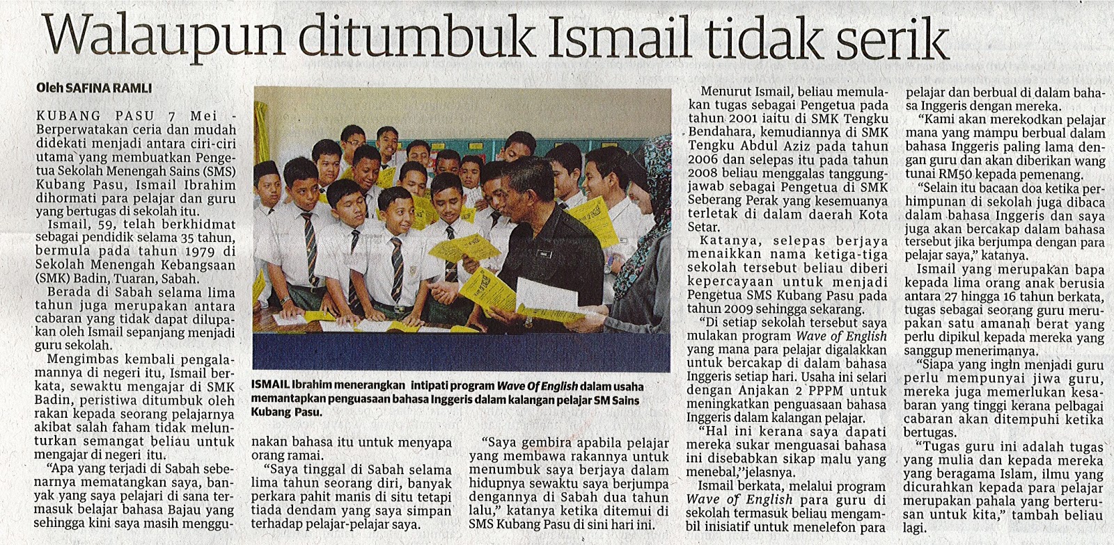 Blog Rasmi JPN Kedah: Keratan Akhbar Berkaitan Hari Guru 2014