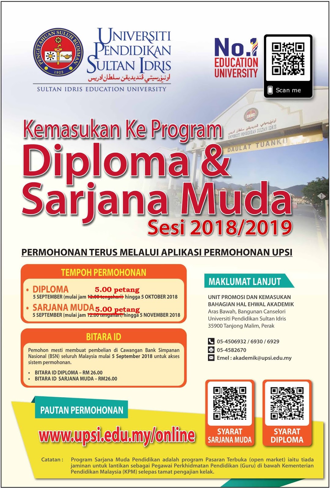 The Edvisor Malaysia Permohonan Upsi Kemasukan Sesi Akademik 2 2018 2019 Lepasan Spm Setaraf Stpm Setaraf