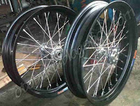 Velg Champ Black Dengan Jari Jari Chrom