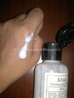 Khadi Moisturising Lotion Rose - swatch