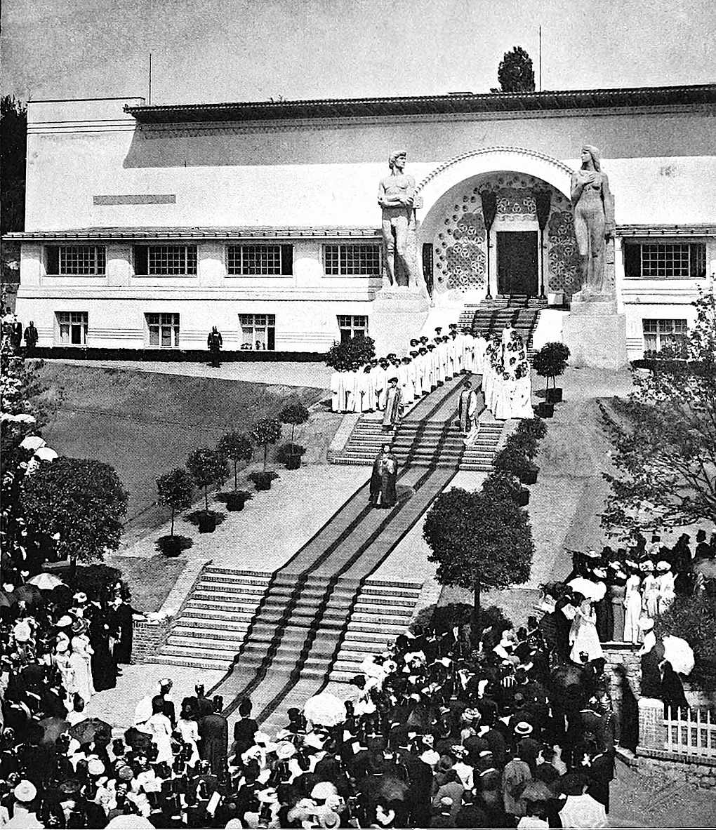 Secession Building in Vienna, 1901 ceremony photograph